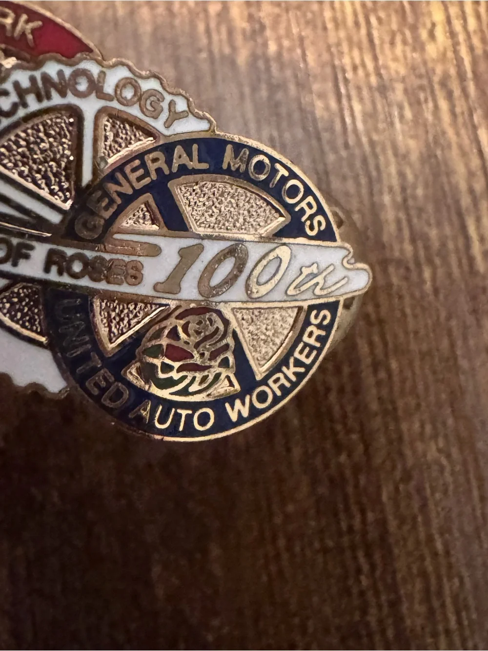 Vintage‎ GM UAW Tournament of Roses 100th Anniversary Enamel Lapel Pin